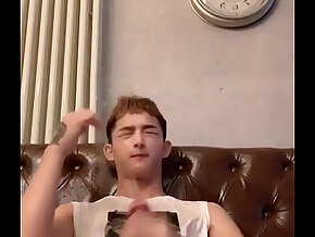 Handsome Asian guy pissing jerkoff