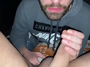 gay sucks a straight guy's cock, and fingers his ass