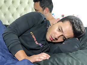 Stepdad gets confused and commons his stepson's ass bareback thinking it was his wife's, they almost get entangled