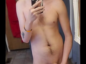 Teen boy masterbateing in drill-hole