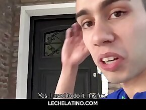 Plainly Latino Boy Takes Cock In Mouth And Ass - LECHELATINO.COM